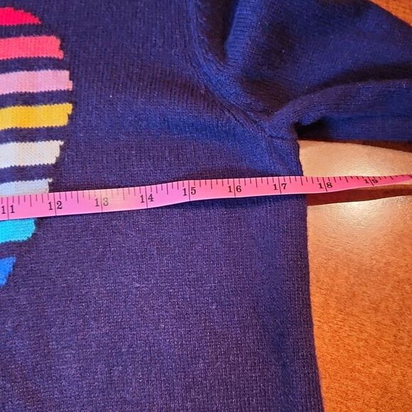 GAP Maternity Comfy Merino Wool Knit Sweater Dress, Medium, Navy Blue Rainbow - Picture 3 of 7